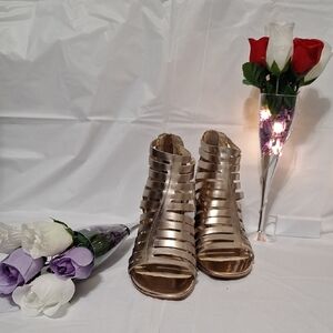 Isola Gold Strappy Heels